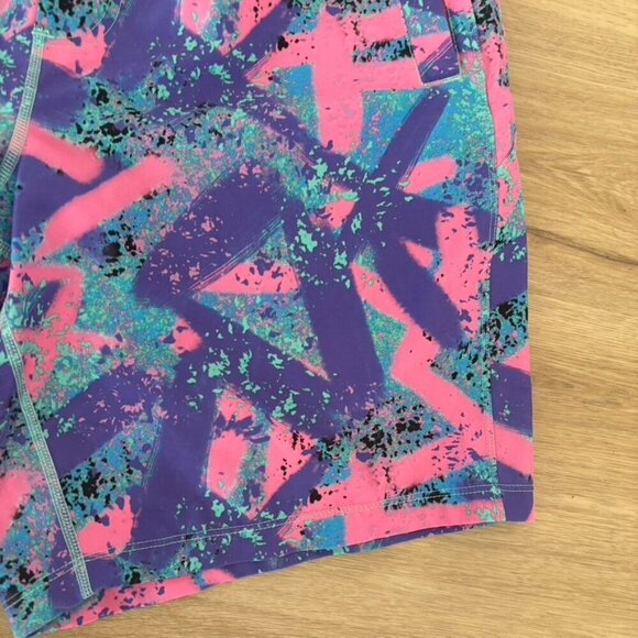 Birddogs Boomstick Men’s XL Colorful 90s Style Graffiti Paint Athletic Short - Picture 4 of 9